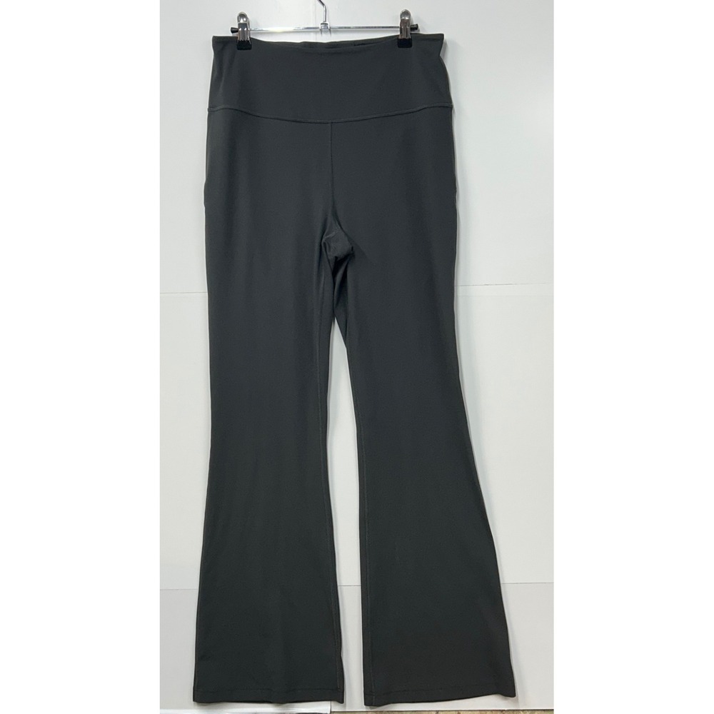 Lululemon Groove Super-High-Rise Flared Pant Nulu Gray LW5FG2S Size 12